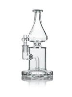 Helix™ Clear Straight Base with Fixed Downstem Water Pipe