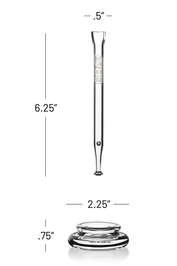 GRAV® Quartz Vape Straw w/ Dab Dish